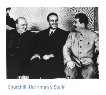 Churcchill, Harriman y Stalin